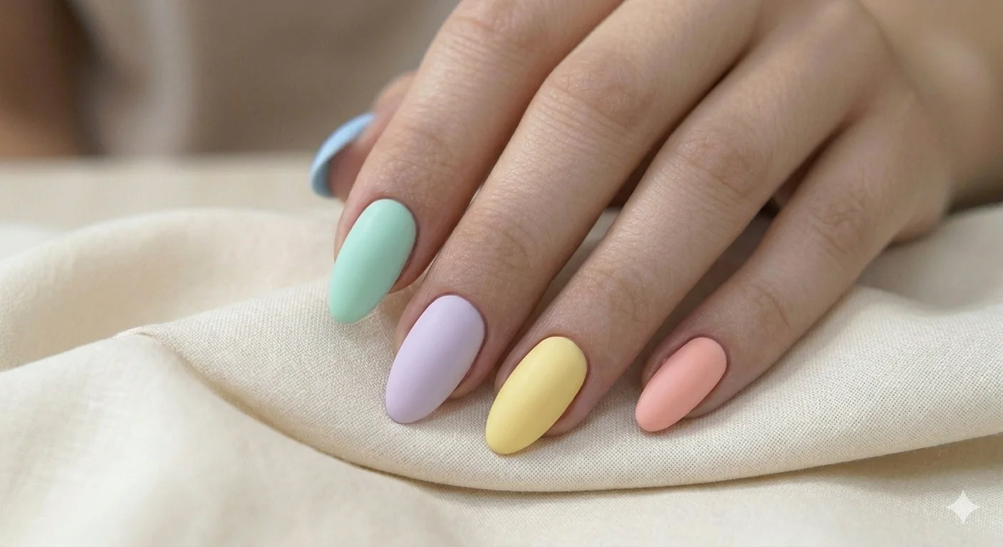 pastel acrylic nails cute