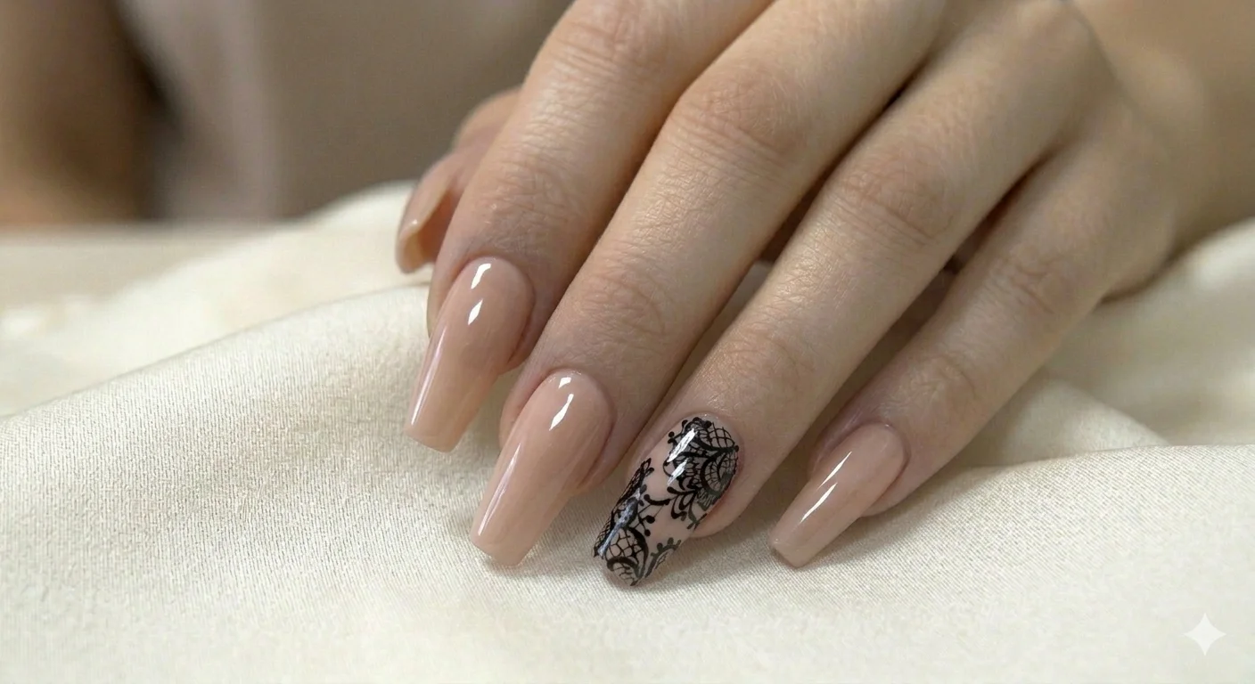 long coffin acrylic nails glam