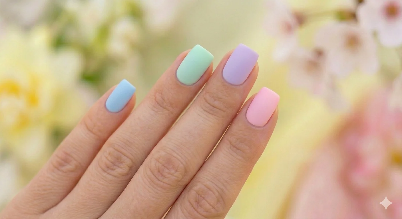 short pastel spring nail ideas
