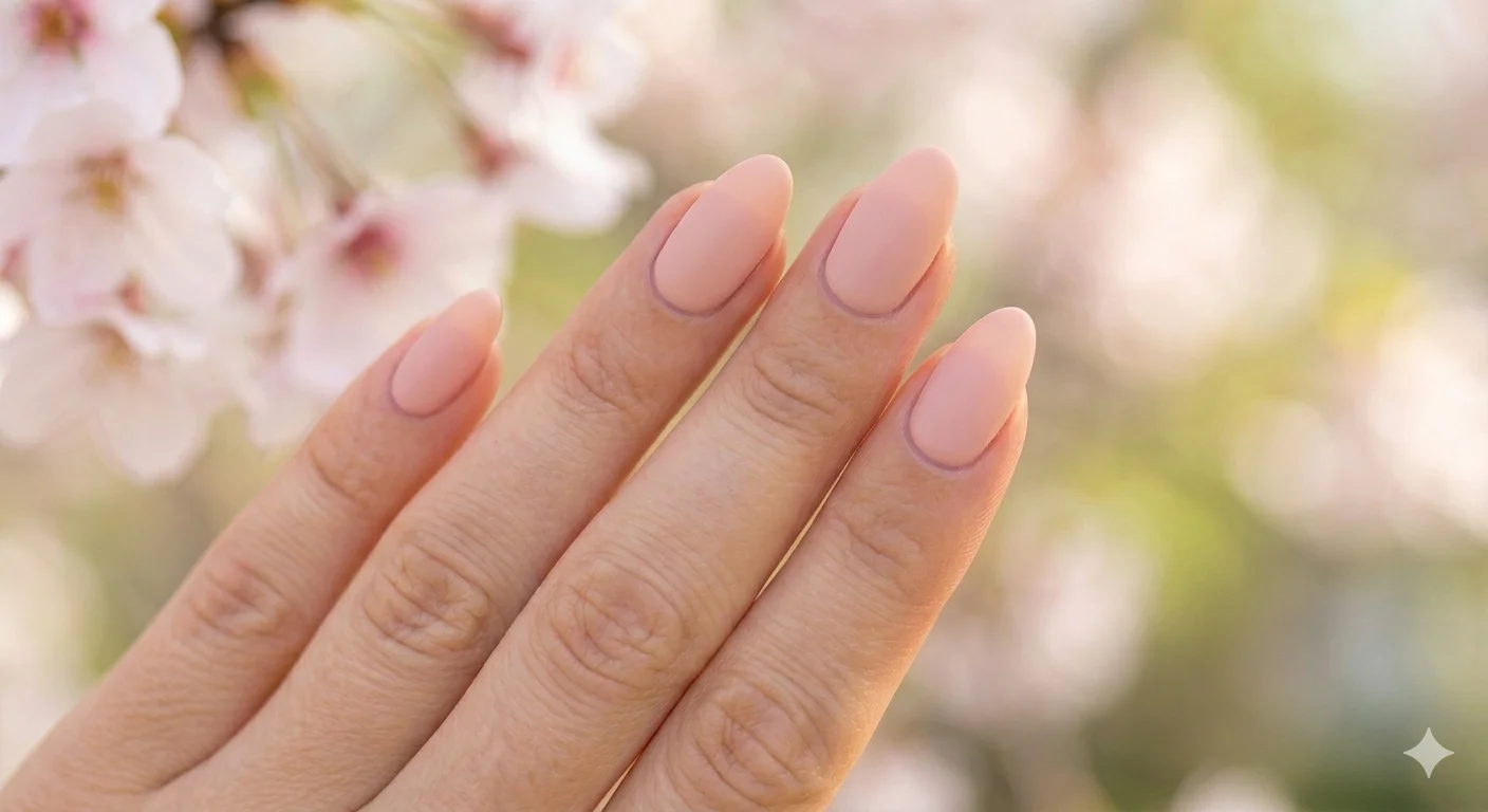 nude elegant spring nails