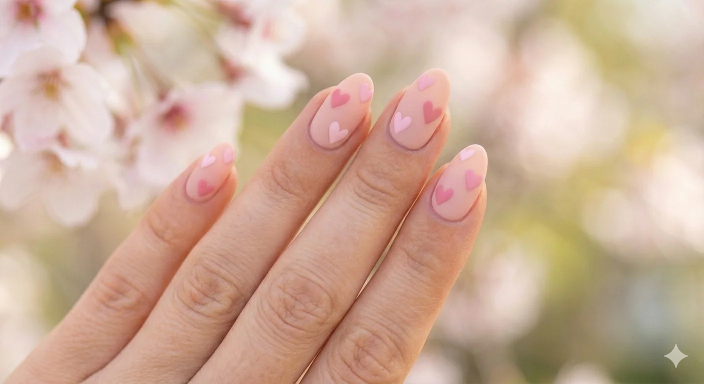 heart spring nail ideas
