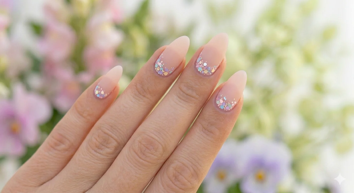 glitter spring nail ideas