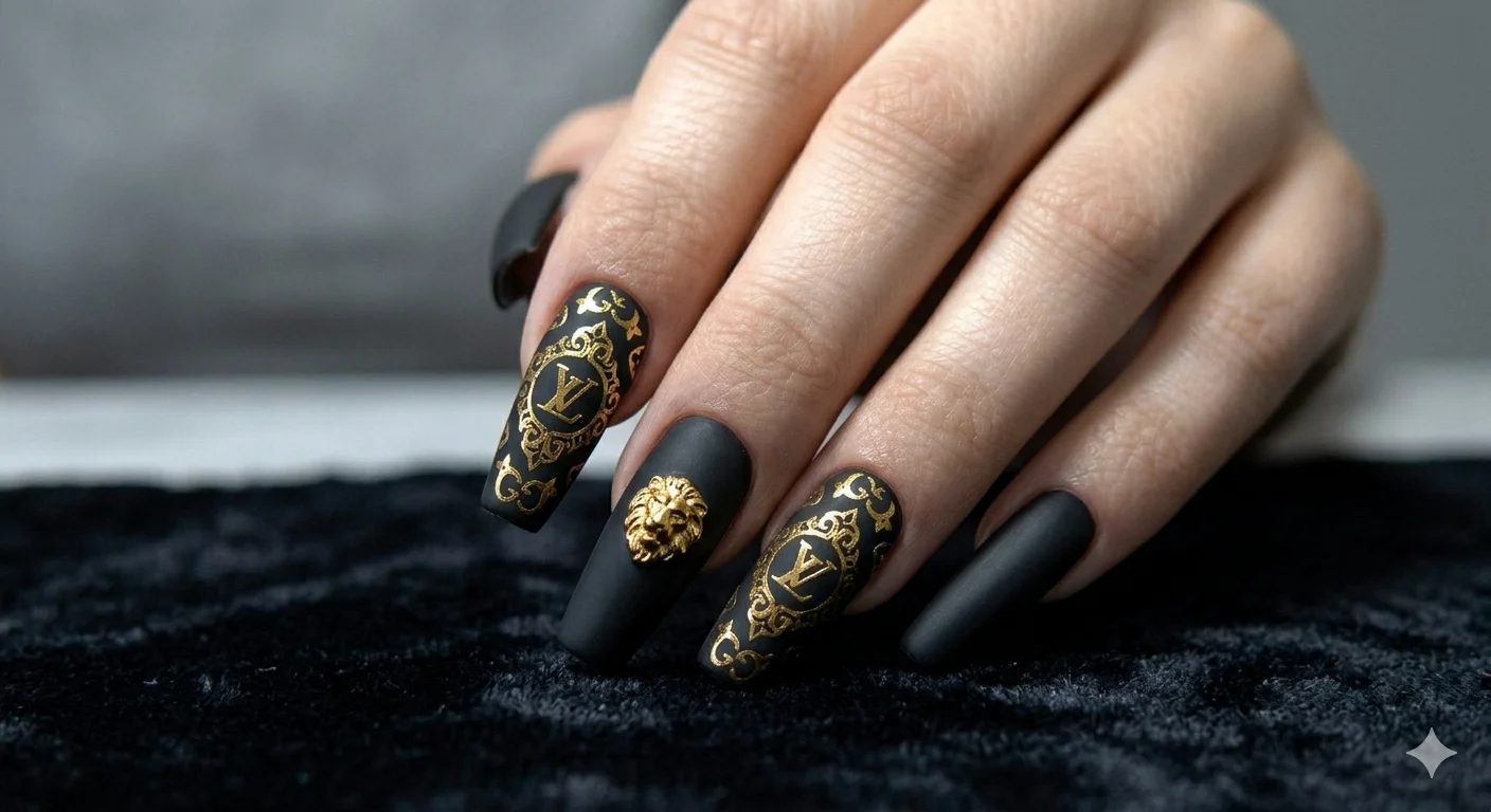 designer acrylic nails luxury