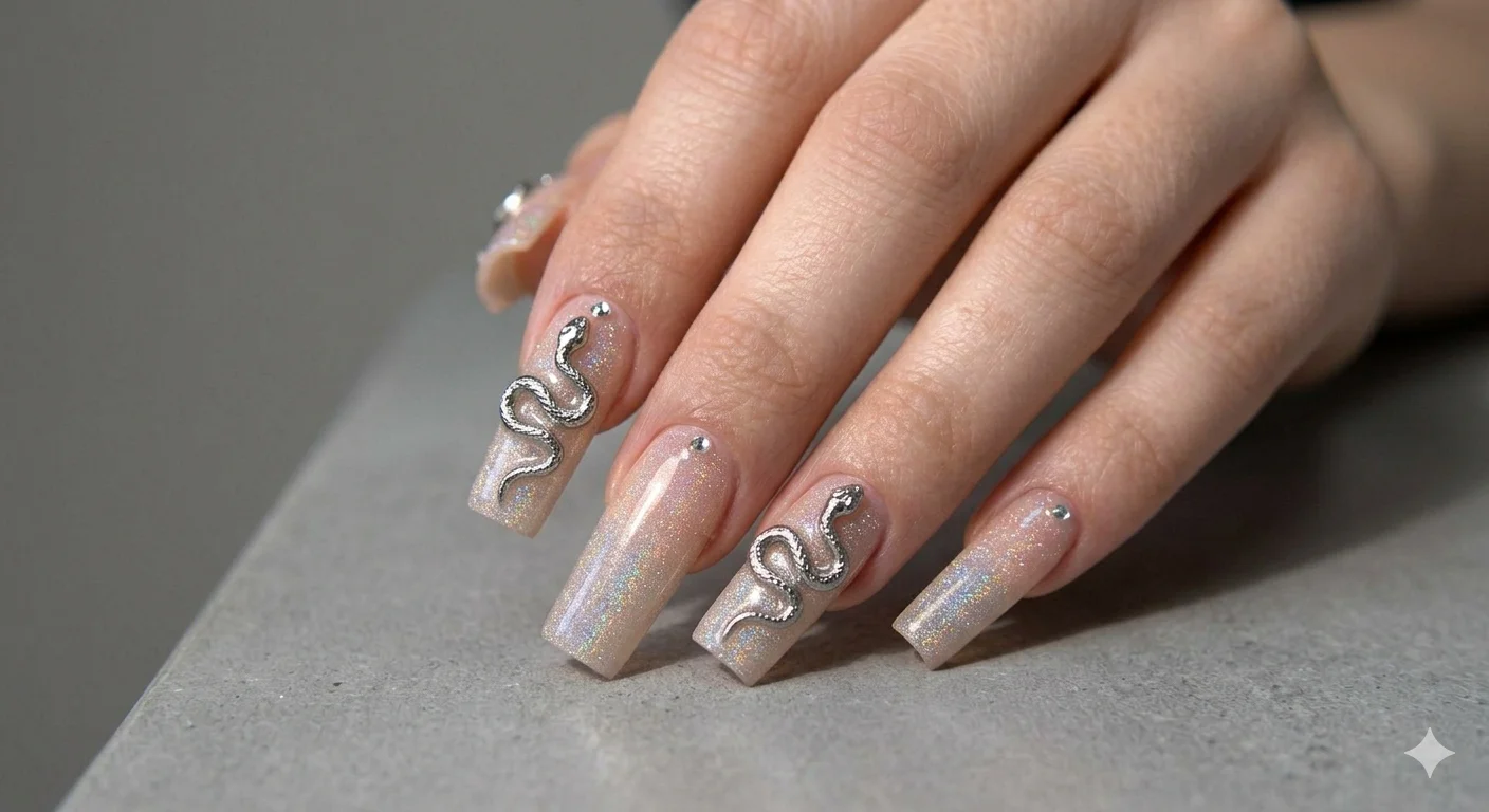influencer acrylic nail design