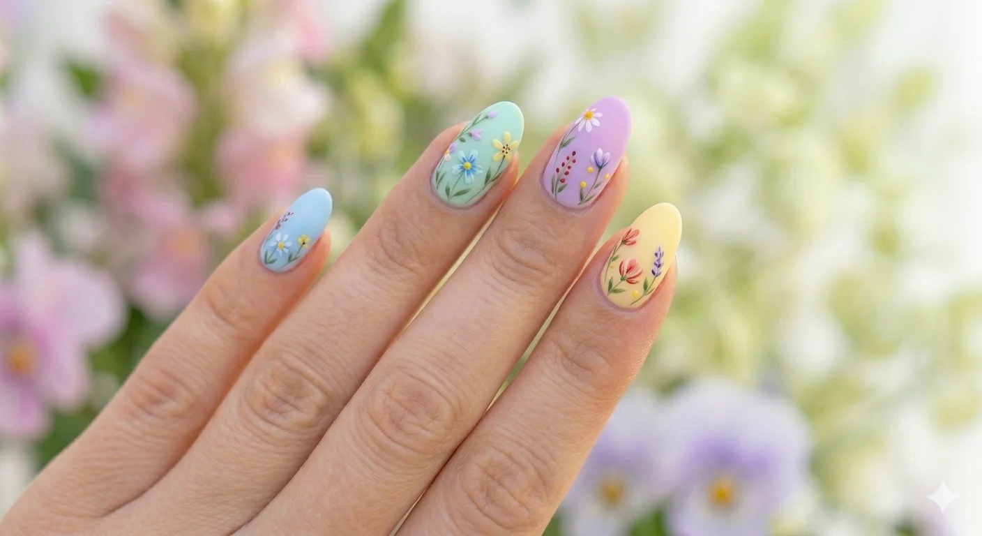luxury pastel spring nails