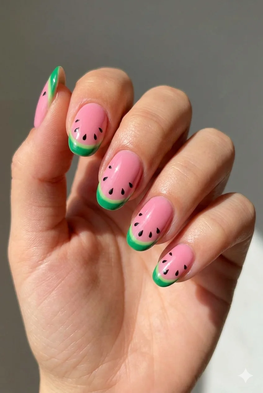 watermelon nail art summer cute 2026