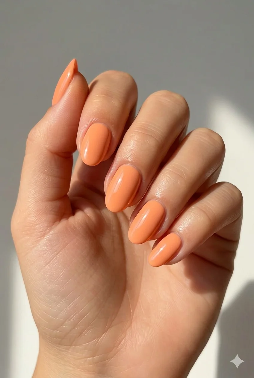 peach orange summer nails fruity 2026