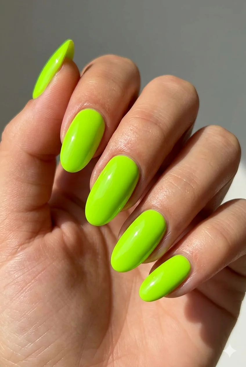 lime green tropical summer nails 2026