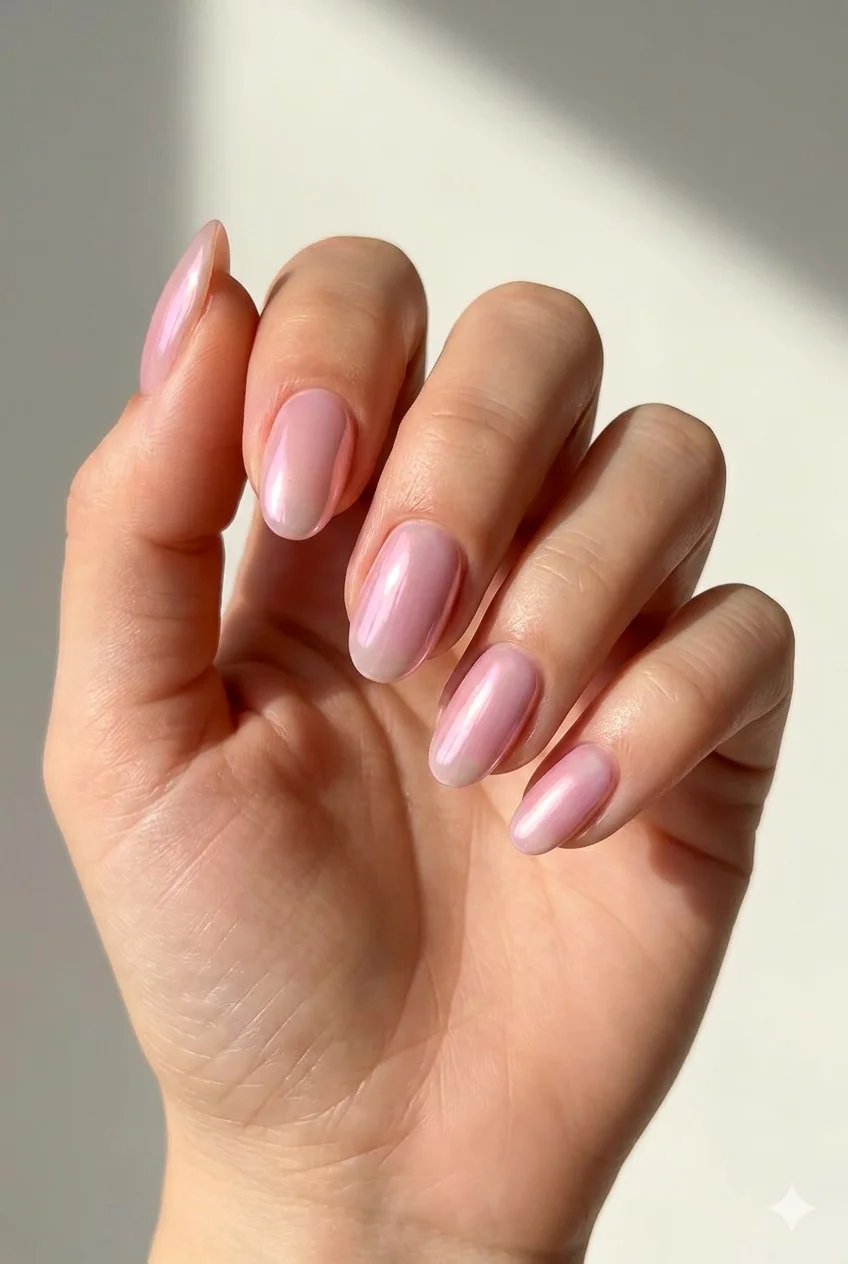 glazed donut chrome summer nails pastel 2026