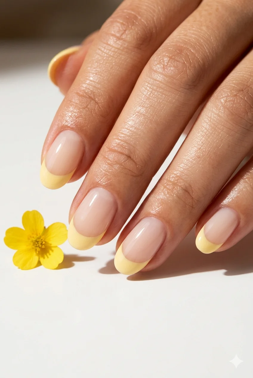mix and match French tip nails different pastel color on each finger same sheer base 2026