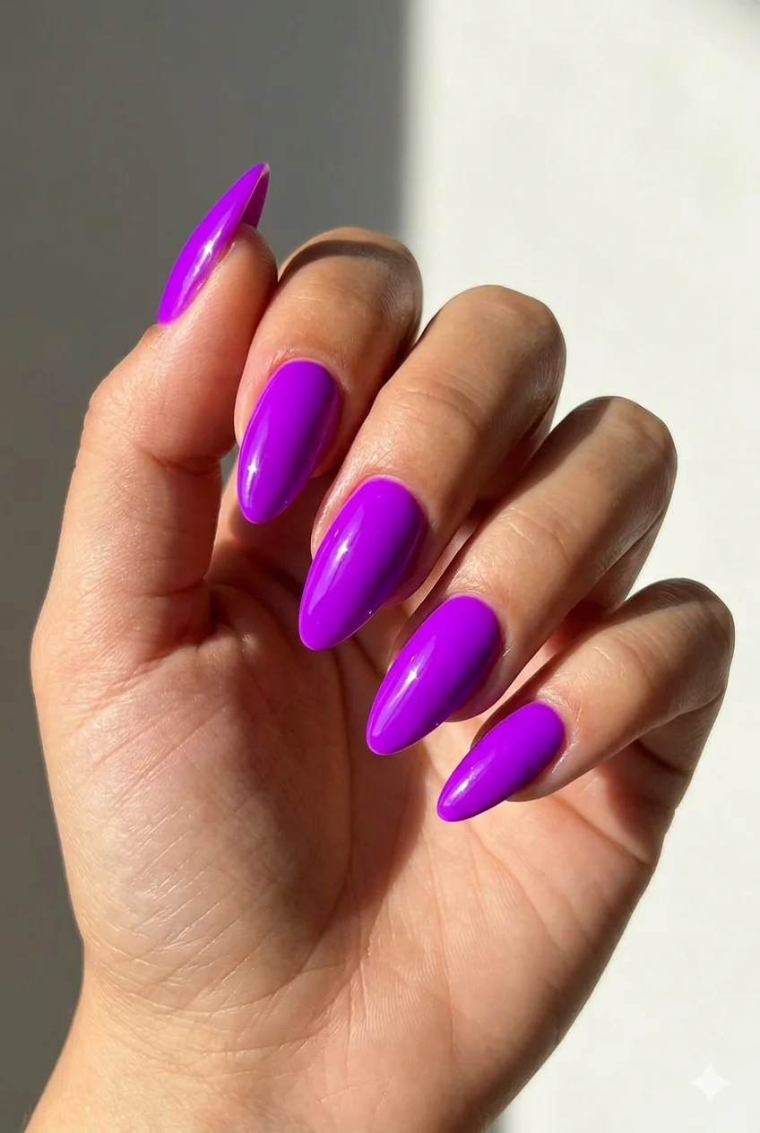 electric purple neon summer nails 2026